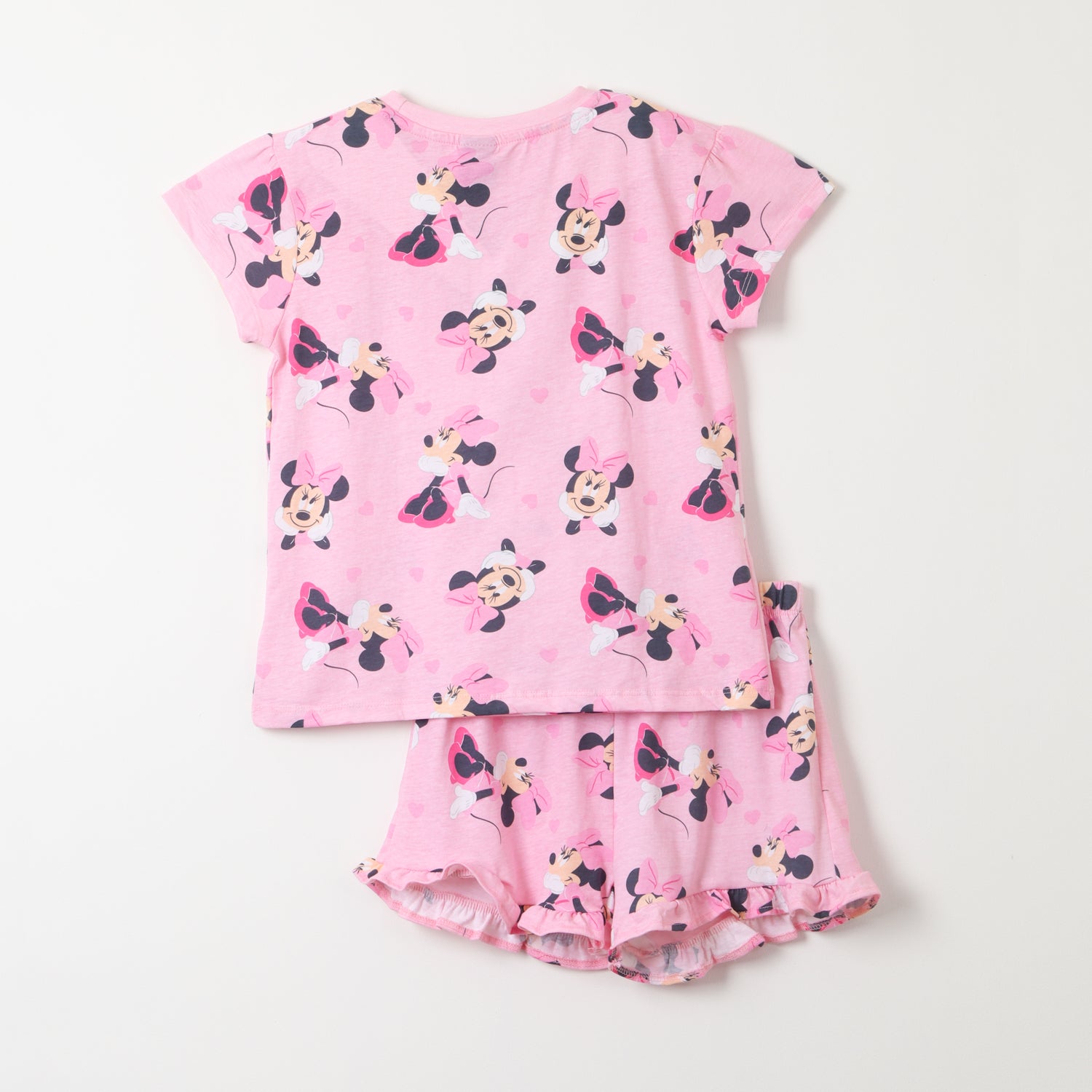 Pijama Corto Niña Minnie Full Print Rosado Disney