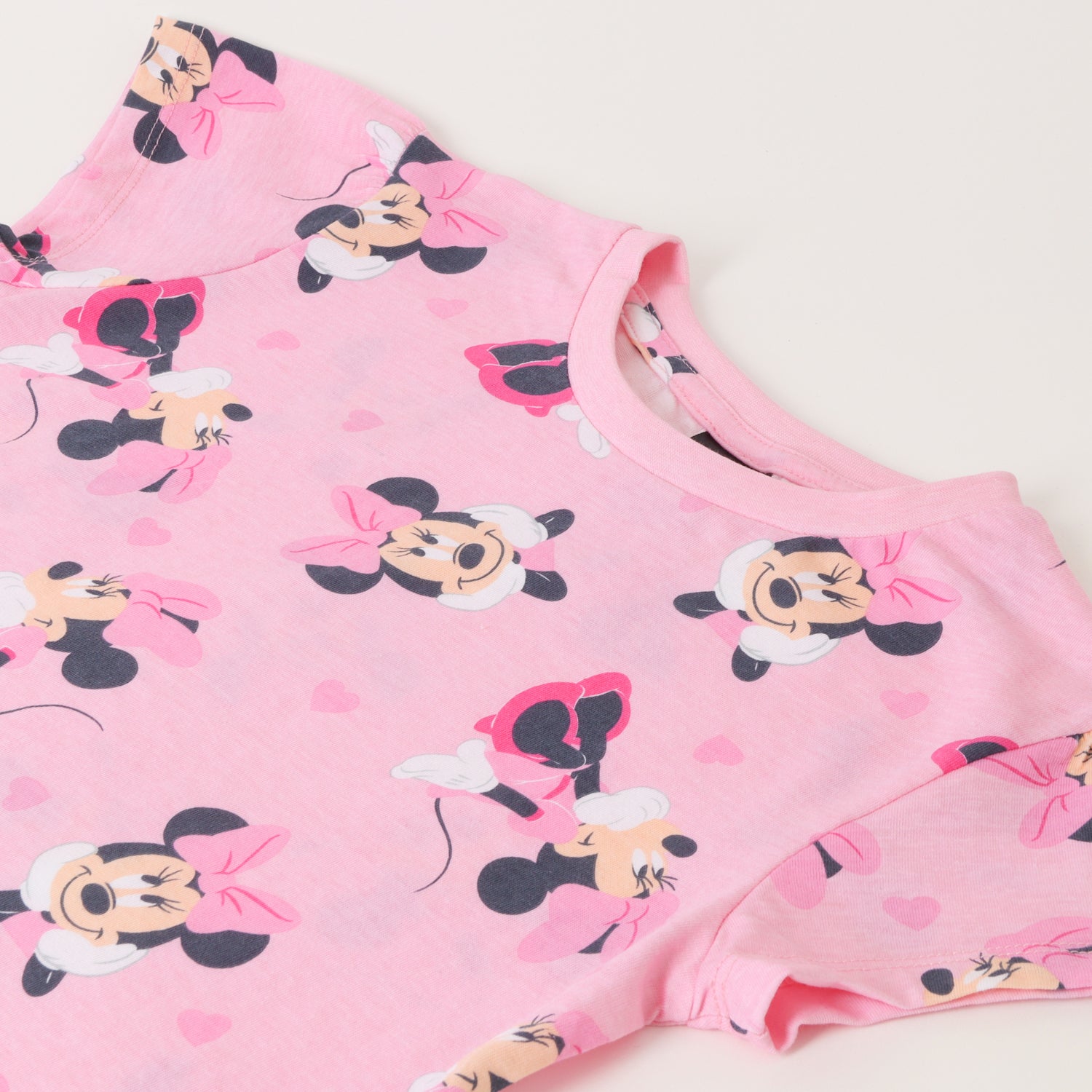 Pijama Corto Niña Minnie Full Print Rosado Disney