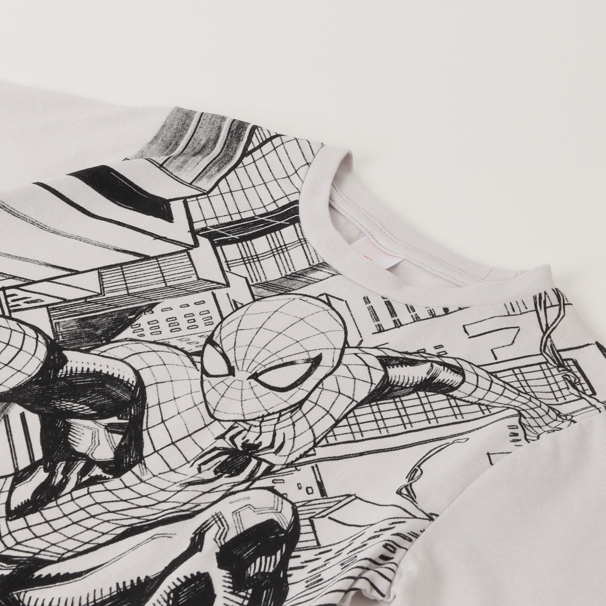 Pijama Corto Niño Spiderman Comics Gris Marvel