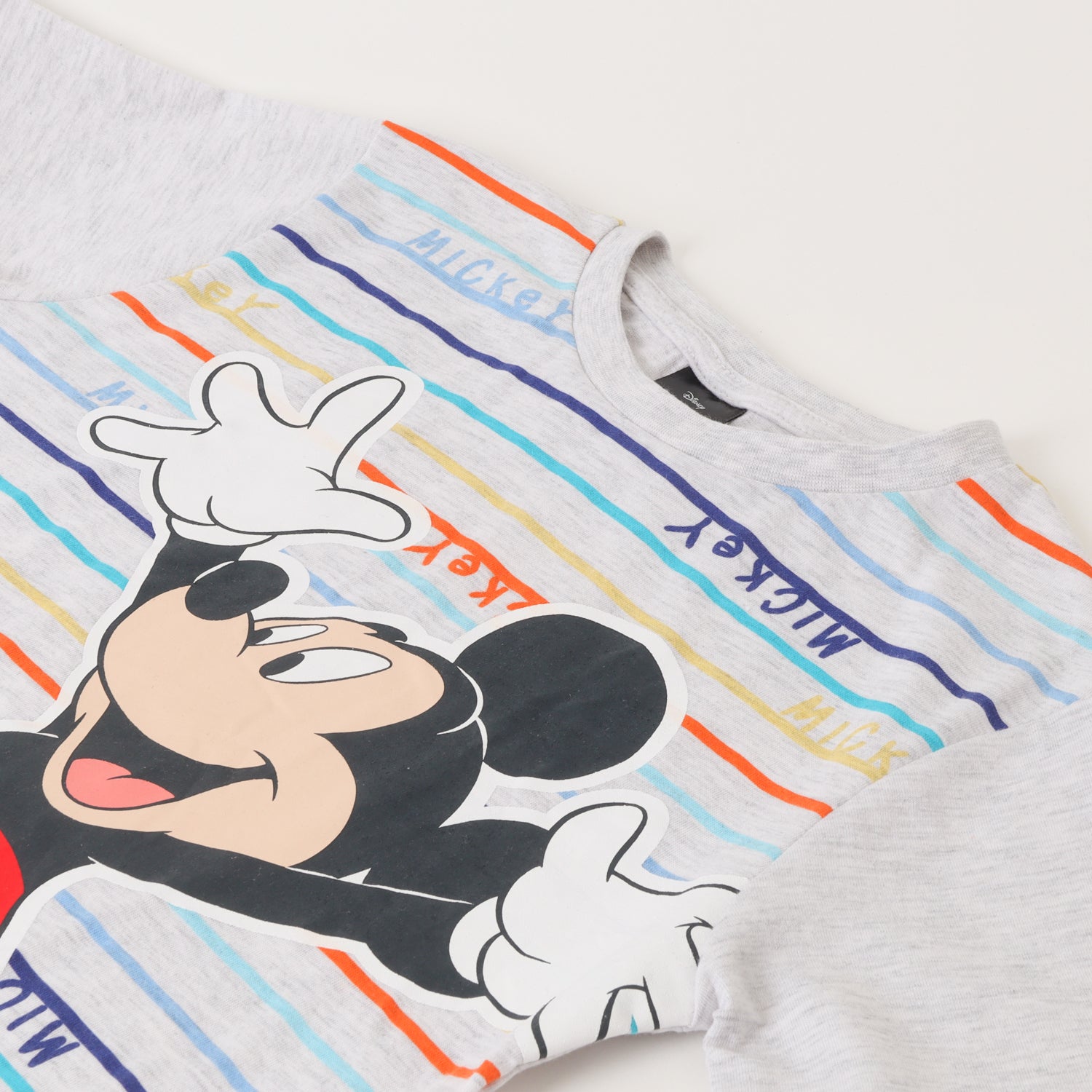 Pijama Corto Niño Mickey Alegre Gris Disney