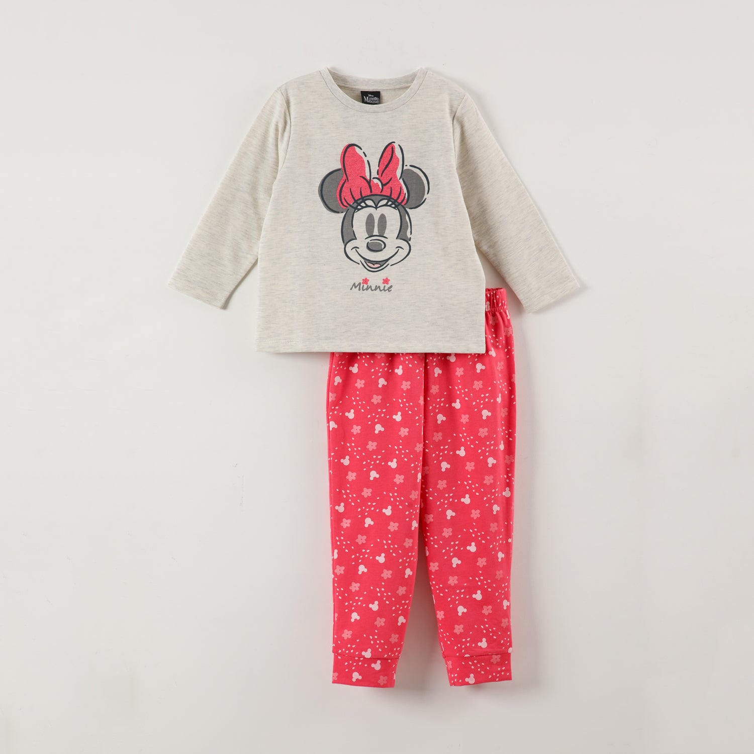 Conjunto Pijama Buzo Niña Minnie Dibujo Gris Disney