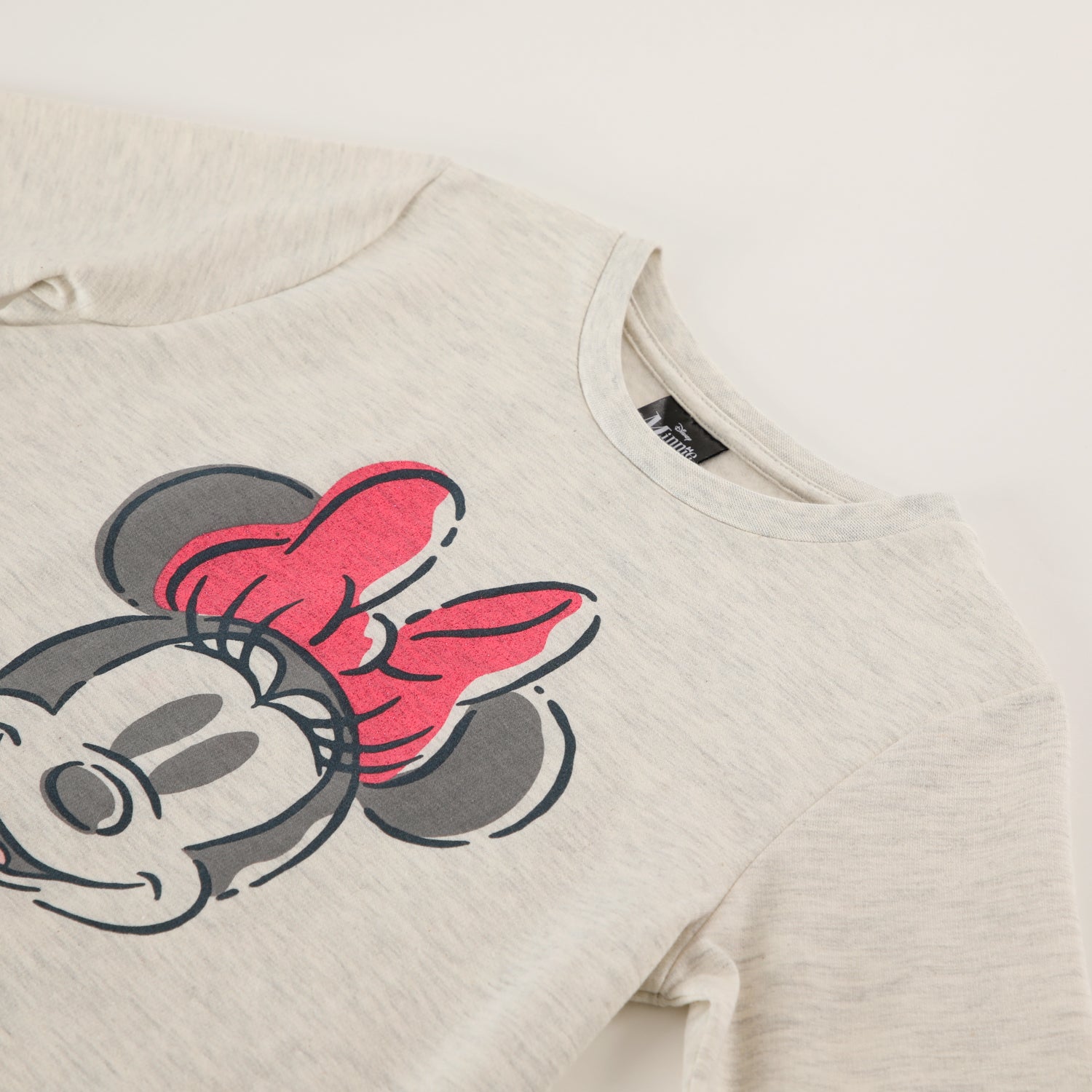 Conjunto Pijama Buzo Niña Minnie Dibujo Gris Disney
