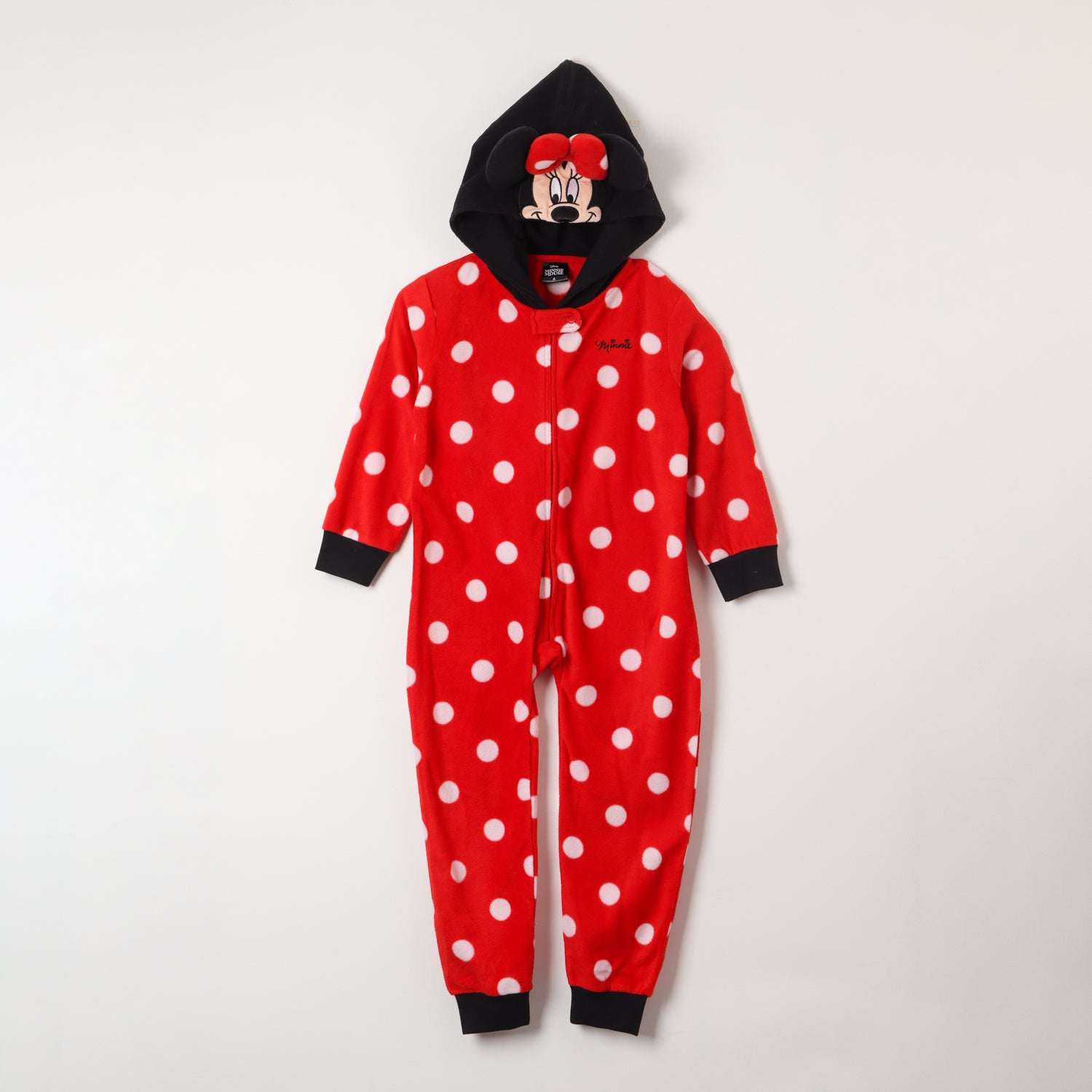 Pijama Polar Niña Minnie Entero Rojo Disney (Talla 2,3 y 4)