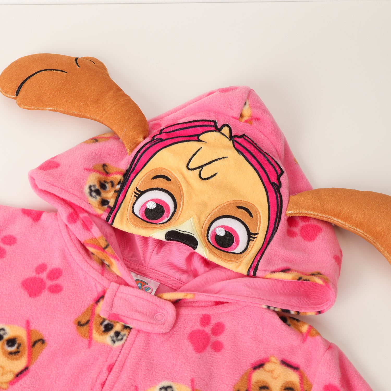 Pijama Polar Niña Skye Orejitas Rosado Paw Patrol