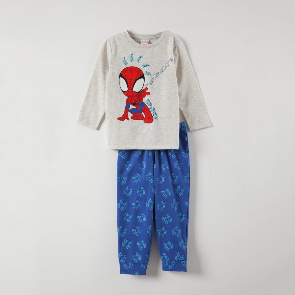 Conjunto Pijama Niño Spidey Arañitas Gris Marvel