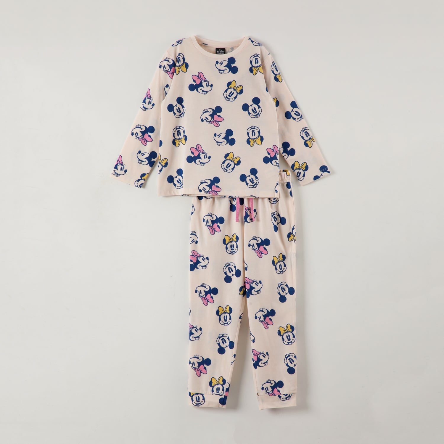 Conjunto Pijama Buzo Niña Minnie Faces Beige Disney