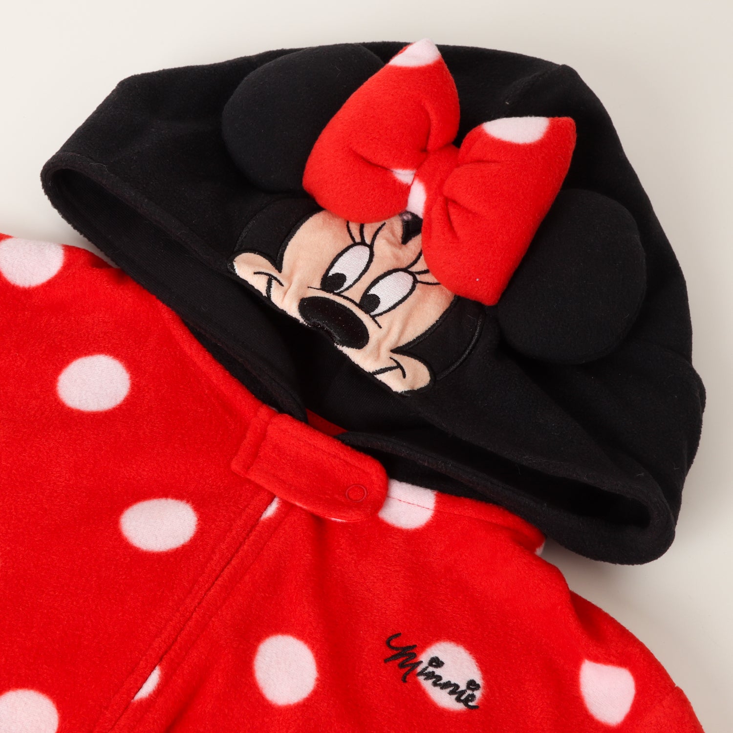 Pijama Polar Niña Minnie Entero Rojo Disney (Talla 6,8 y 10)