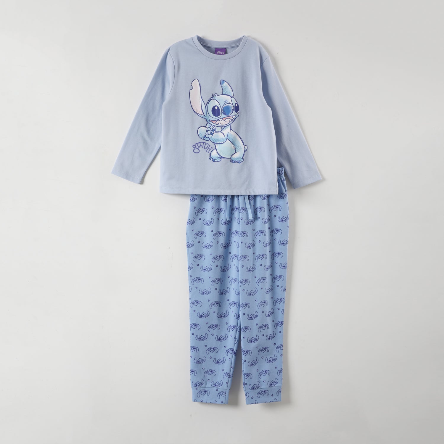Conjunto Pijama Niña Lilo & Stitch  One Celeste Disney