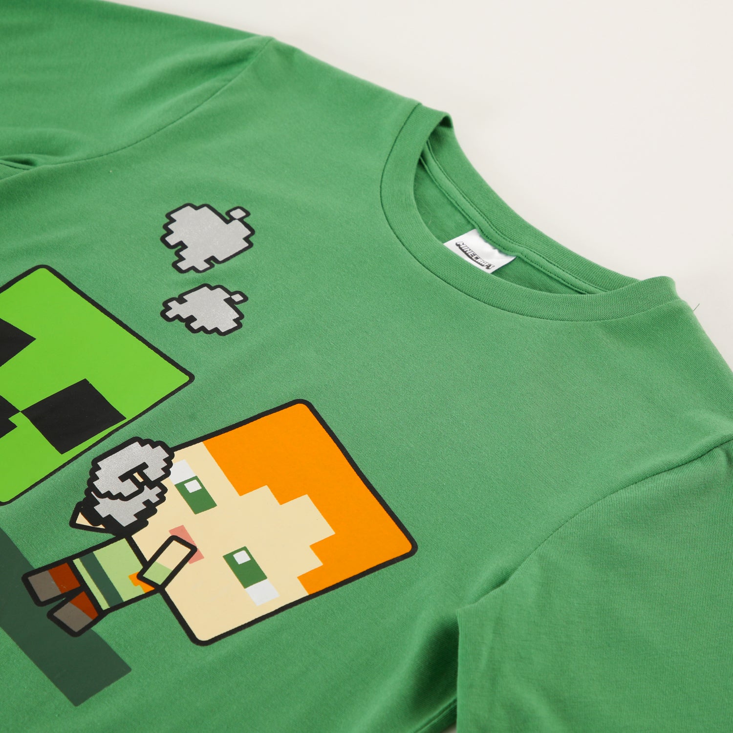 Conjunto Pijama Niño Tnt Creeper Verde Minecraft