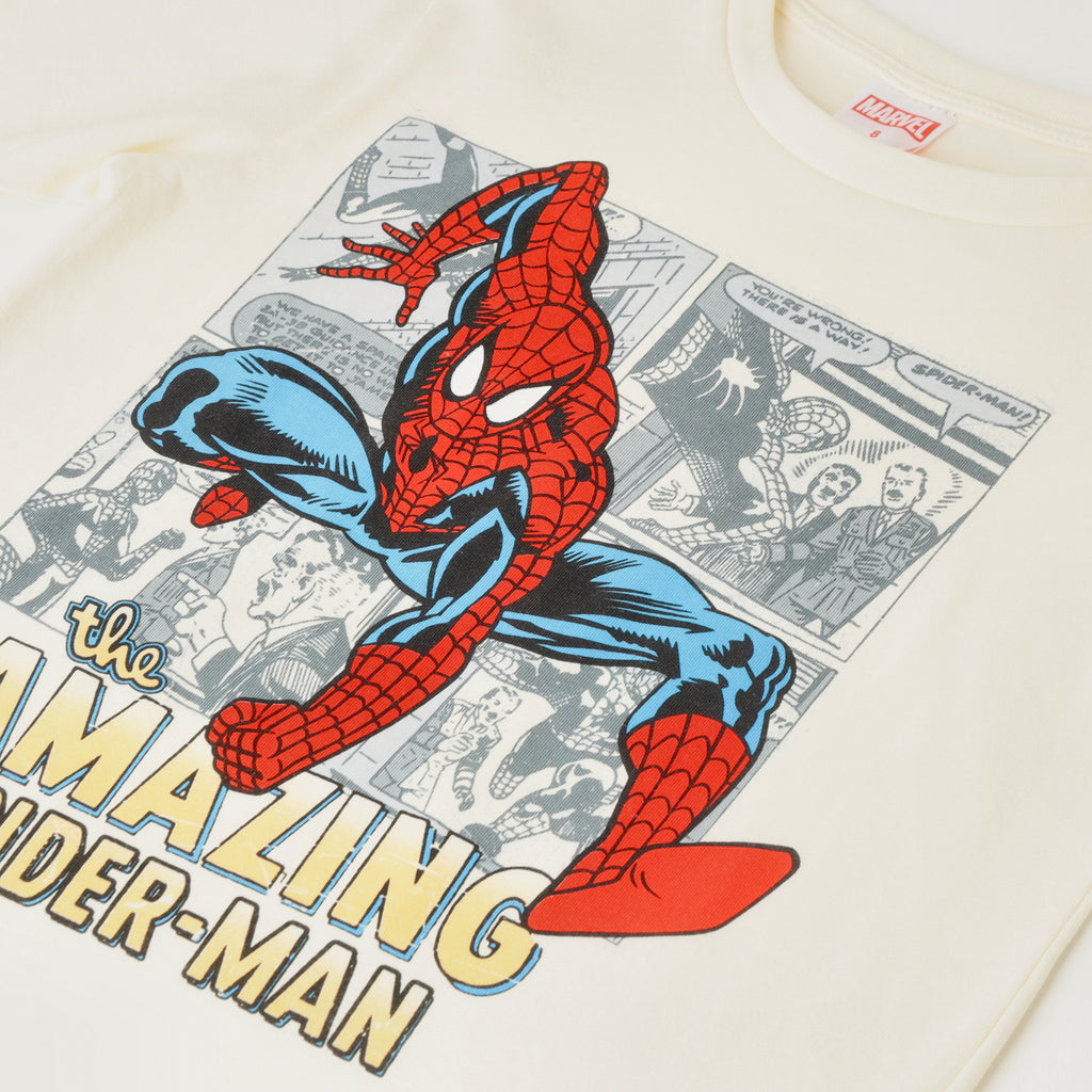 Conjunto Pijama Niño Spiderman Viñeta Beige Marvel