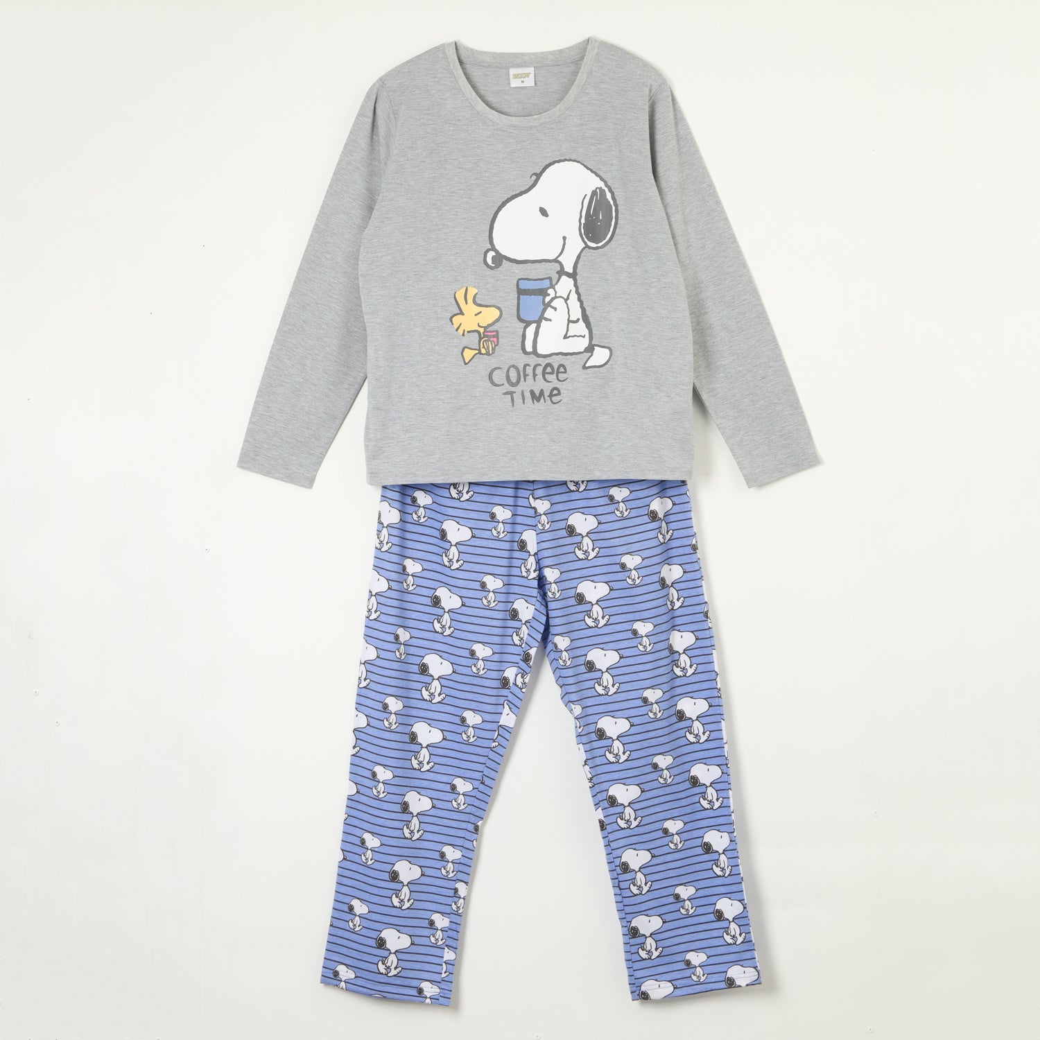 Conjunto Pijama Mujer Coffee Time Azul Snoopy - Pijamas Chile | The Brands Club cl