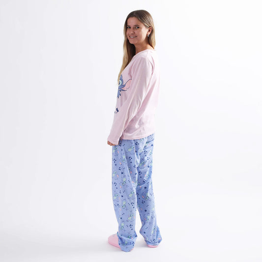 Conjunto Pijama Mujer Lilo & Stitch Friends Rosado Disney - Pijamas Chile | The Brands Club cl