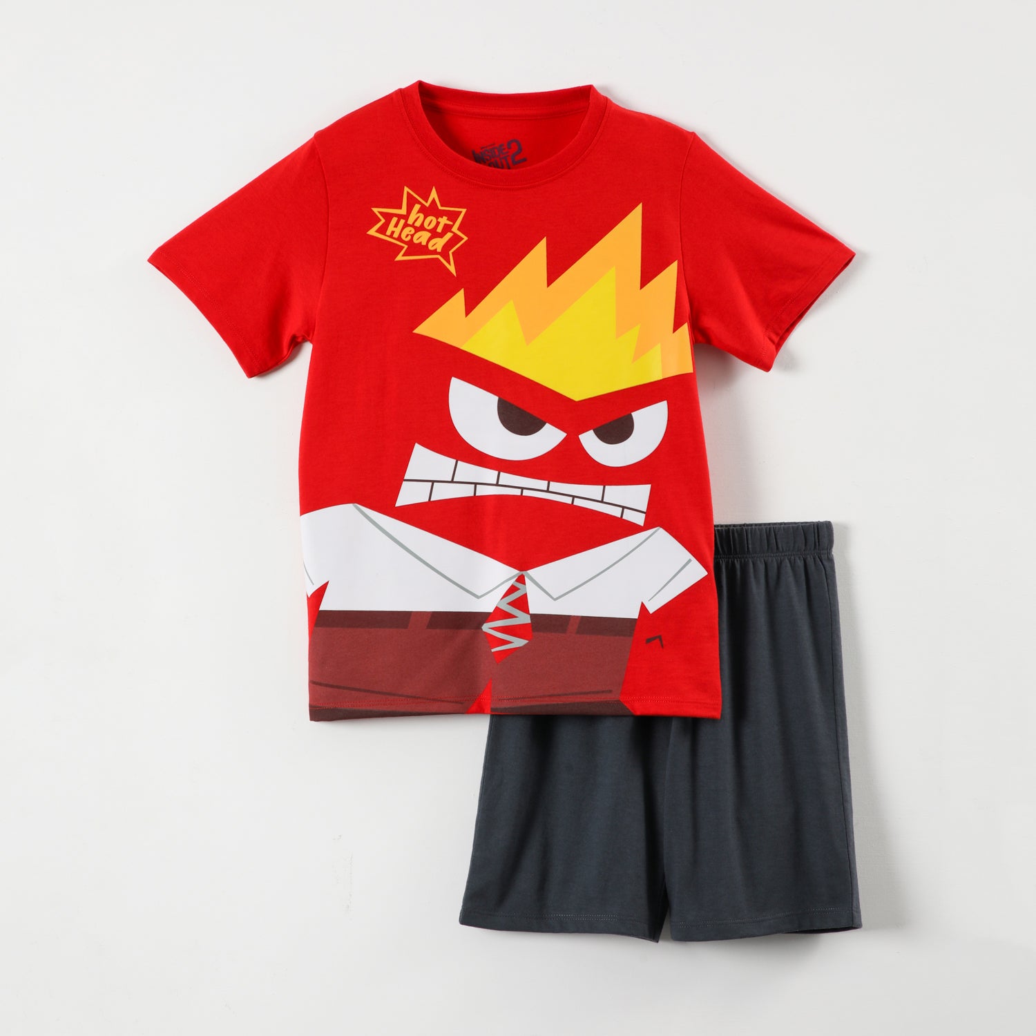 Pijama Corto Niño Furia Intensamente Rojo Disney