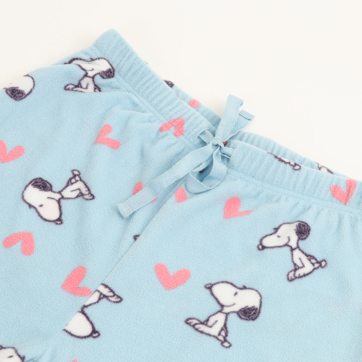 Pijama Polar Mujer Corazones Rosado Snoopy