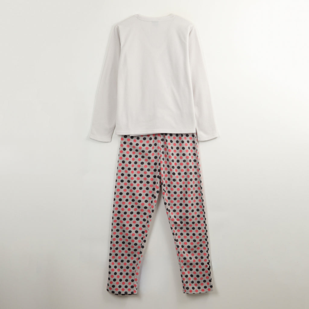 Pijama Polar Mujer Minnie Posando Gris Disney