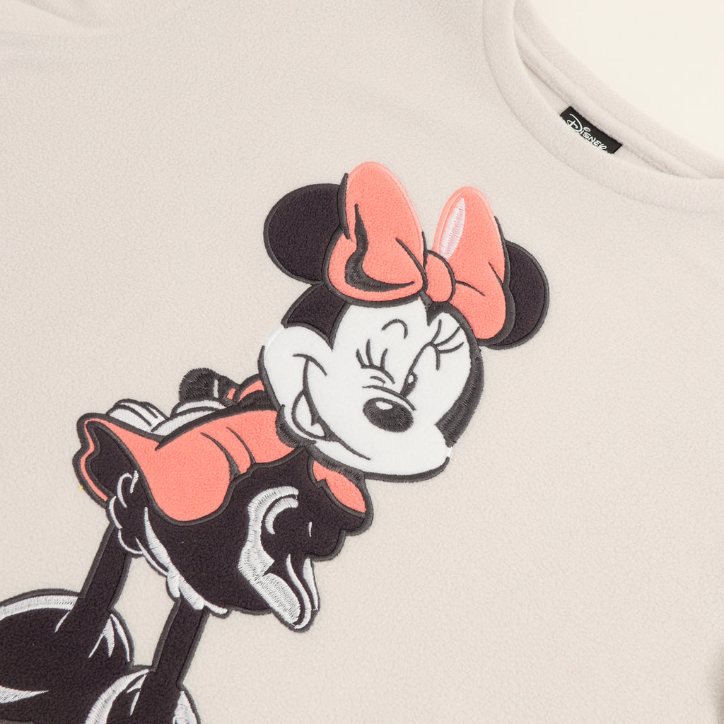 Pijama Polar Mujer Minnie Posando Gris Disney