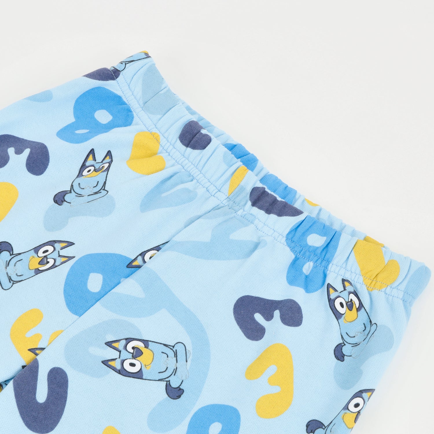 Conjunto Pijama Buzo Niño Letras Celeste Bluey