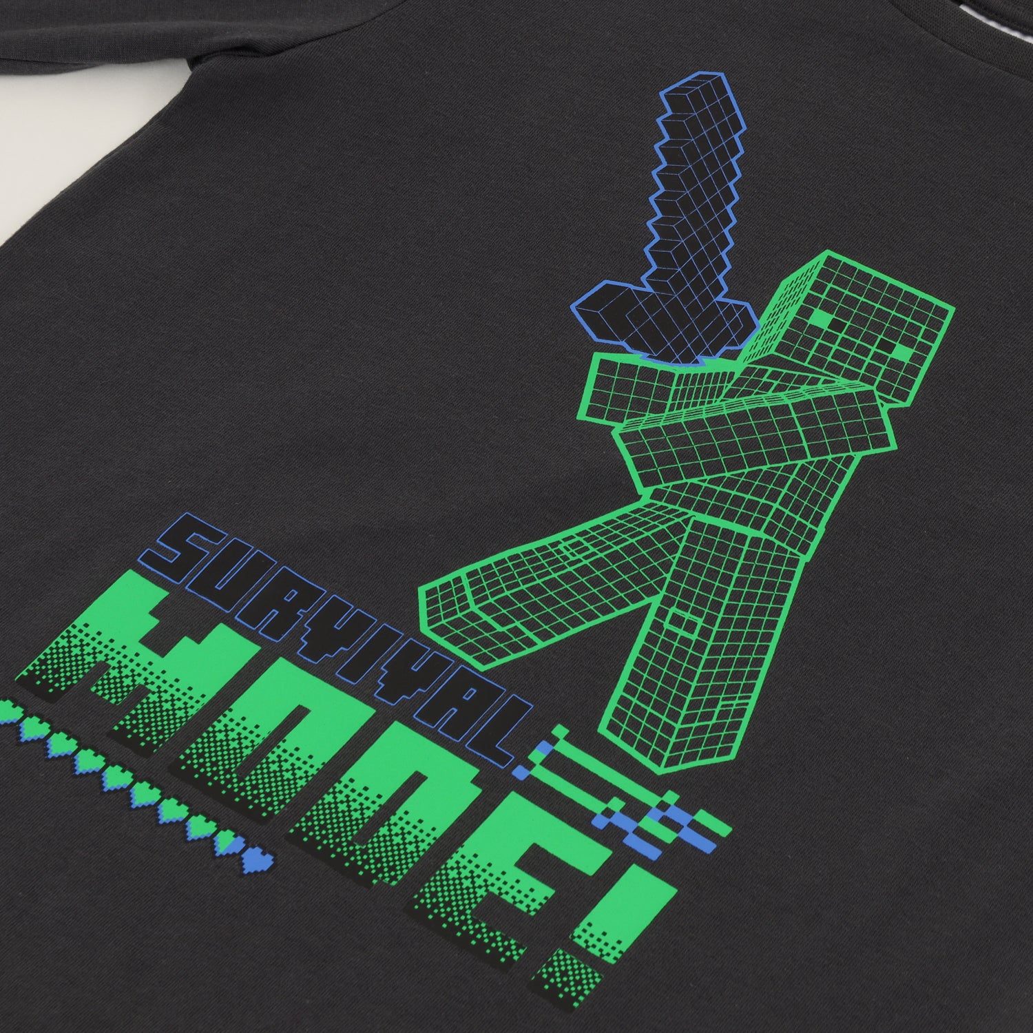 Conjunto Pijama Niño Create Gris Minecraft