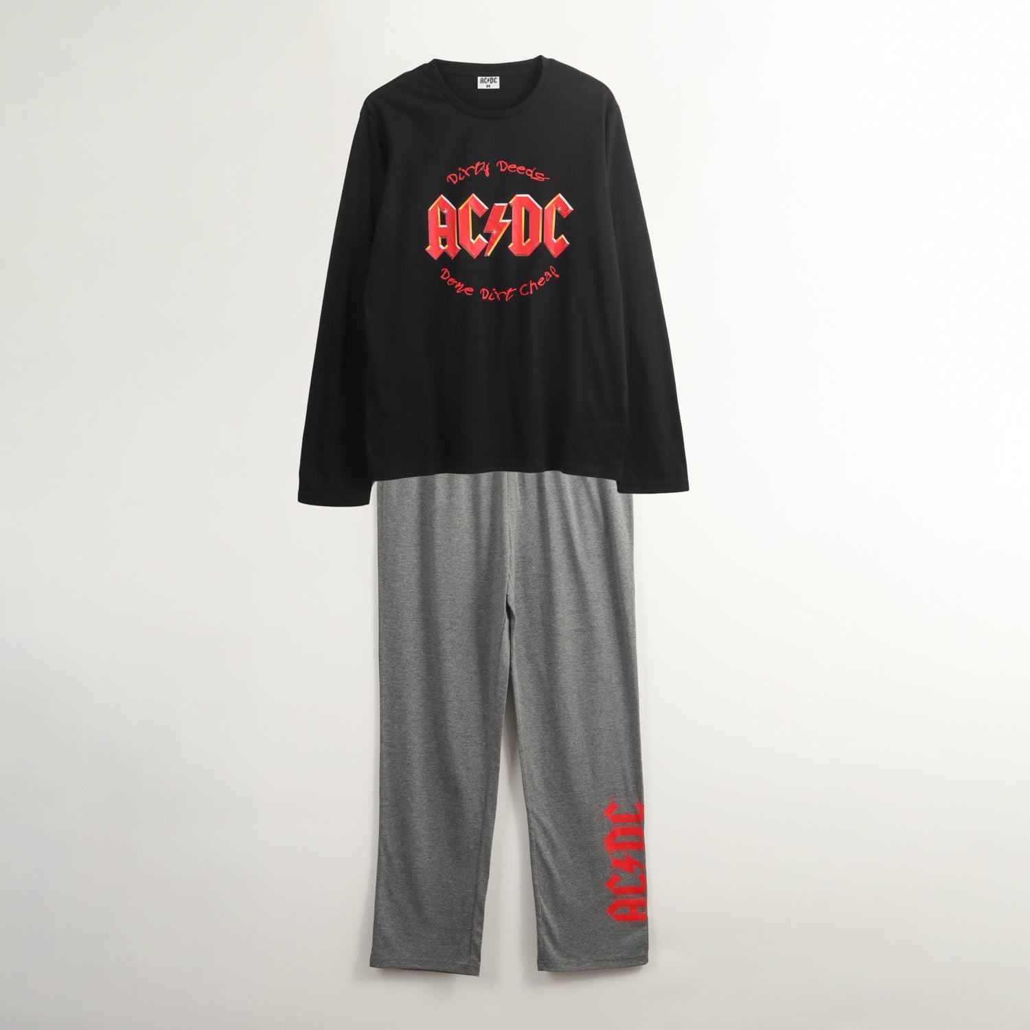 Conjunto Pijama  Hombre Dirt Cheap Negro Acdc