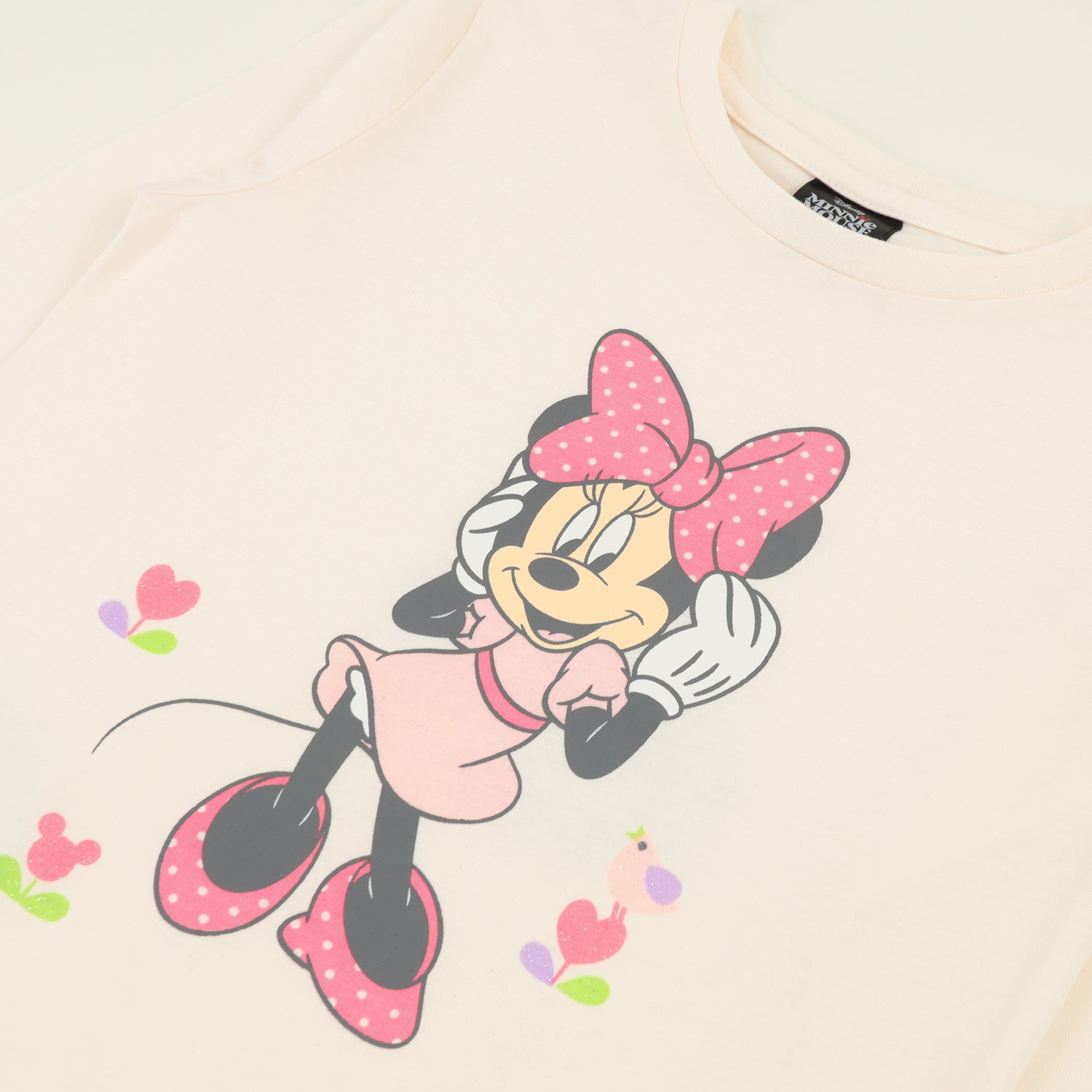 Conjunto Pijama Niña Minnie Flowers Beige Disney