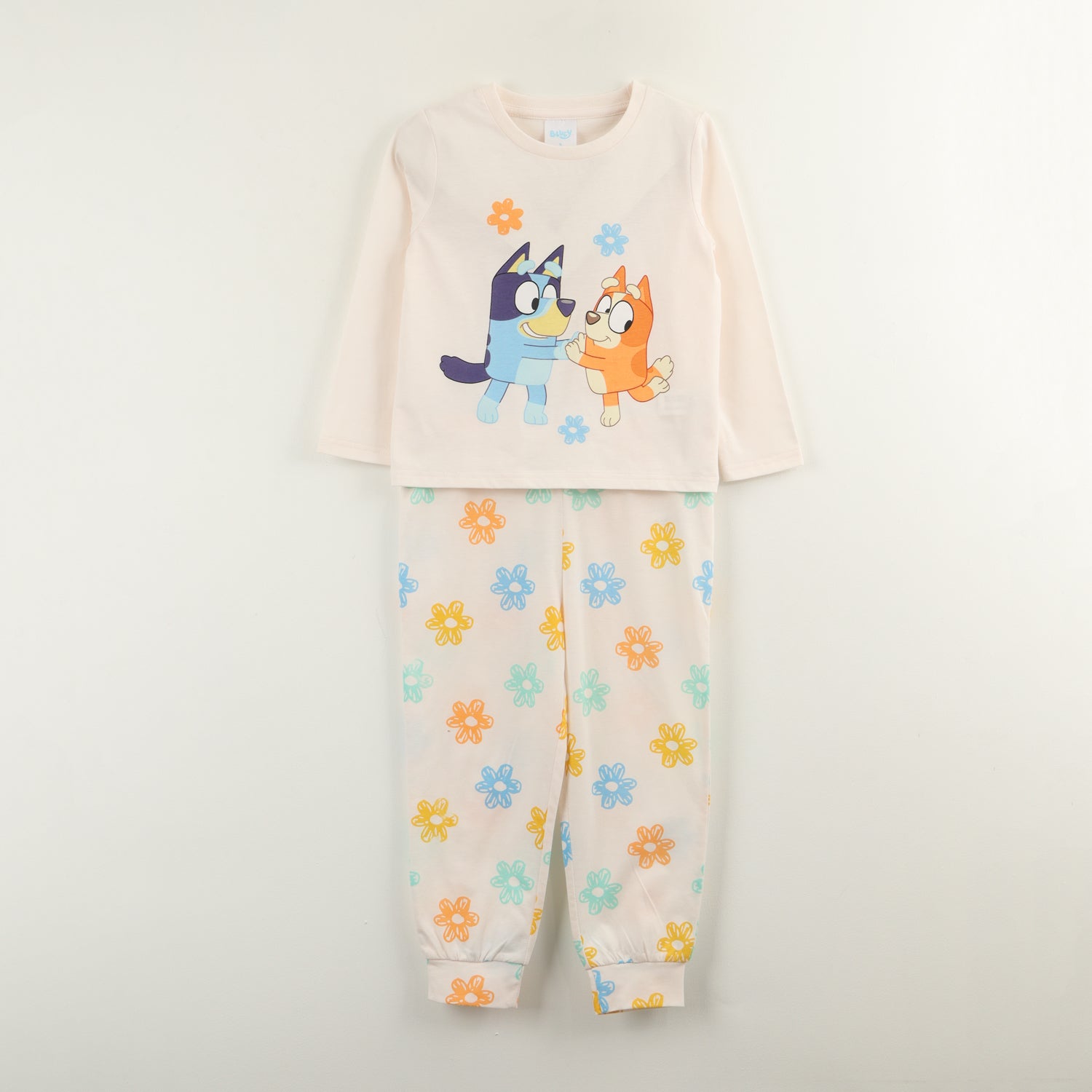 Conjunto Pijama Niña Beige Bingo Y Bluey