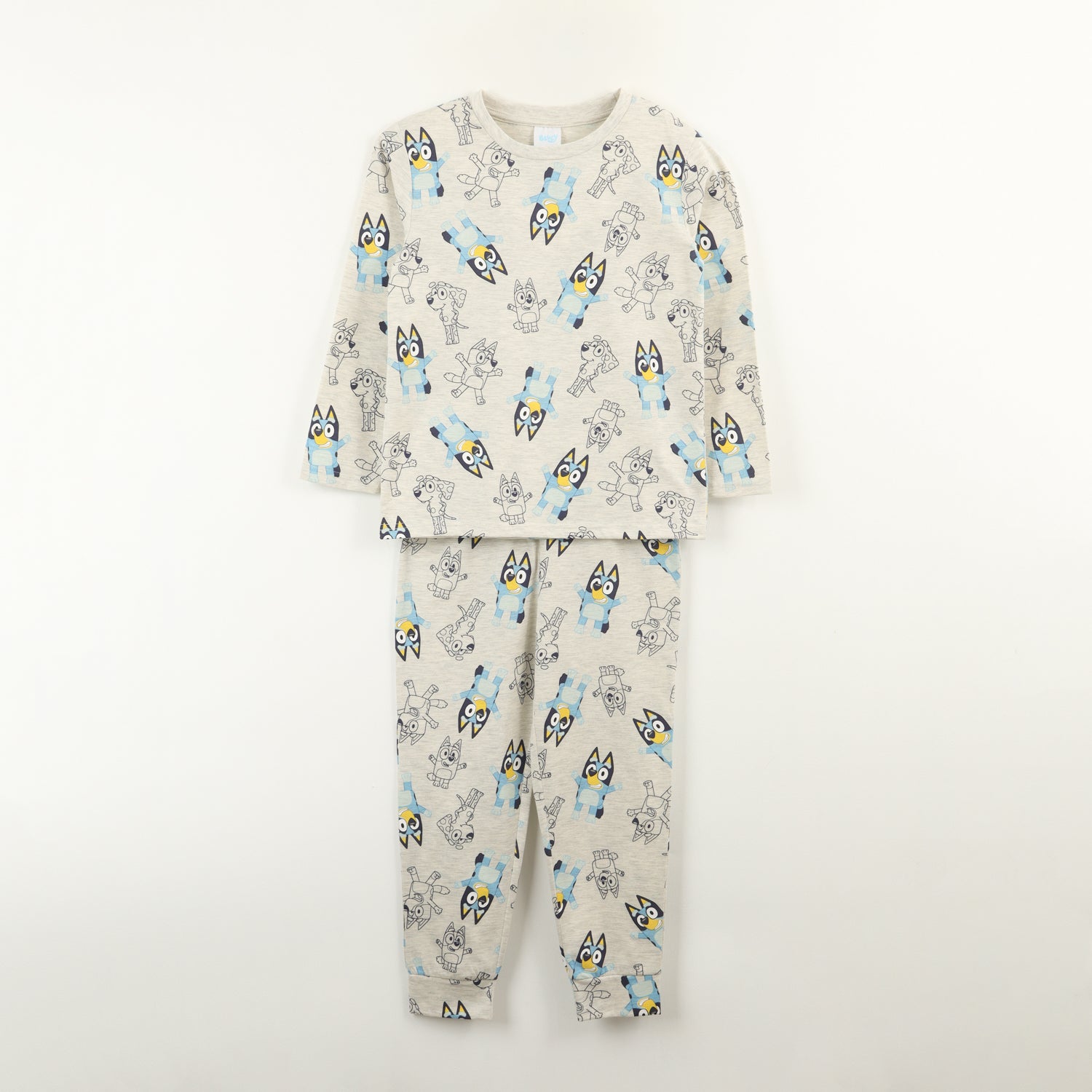 Conjunto Pijama Niño Full Print Gris Bluey