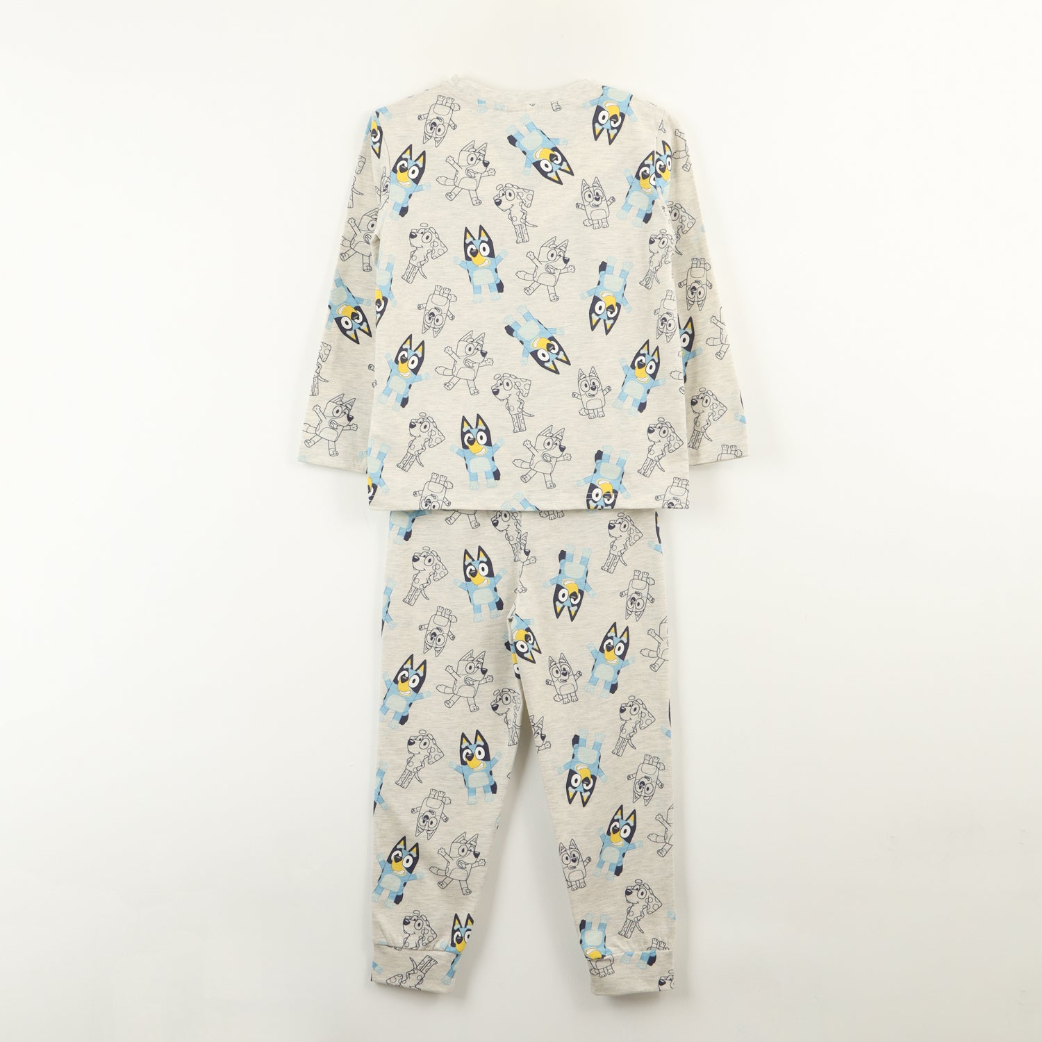 Conjunto Pijama Niño Full Print Gris Bluey