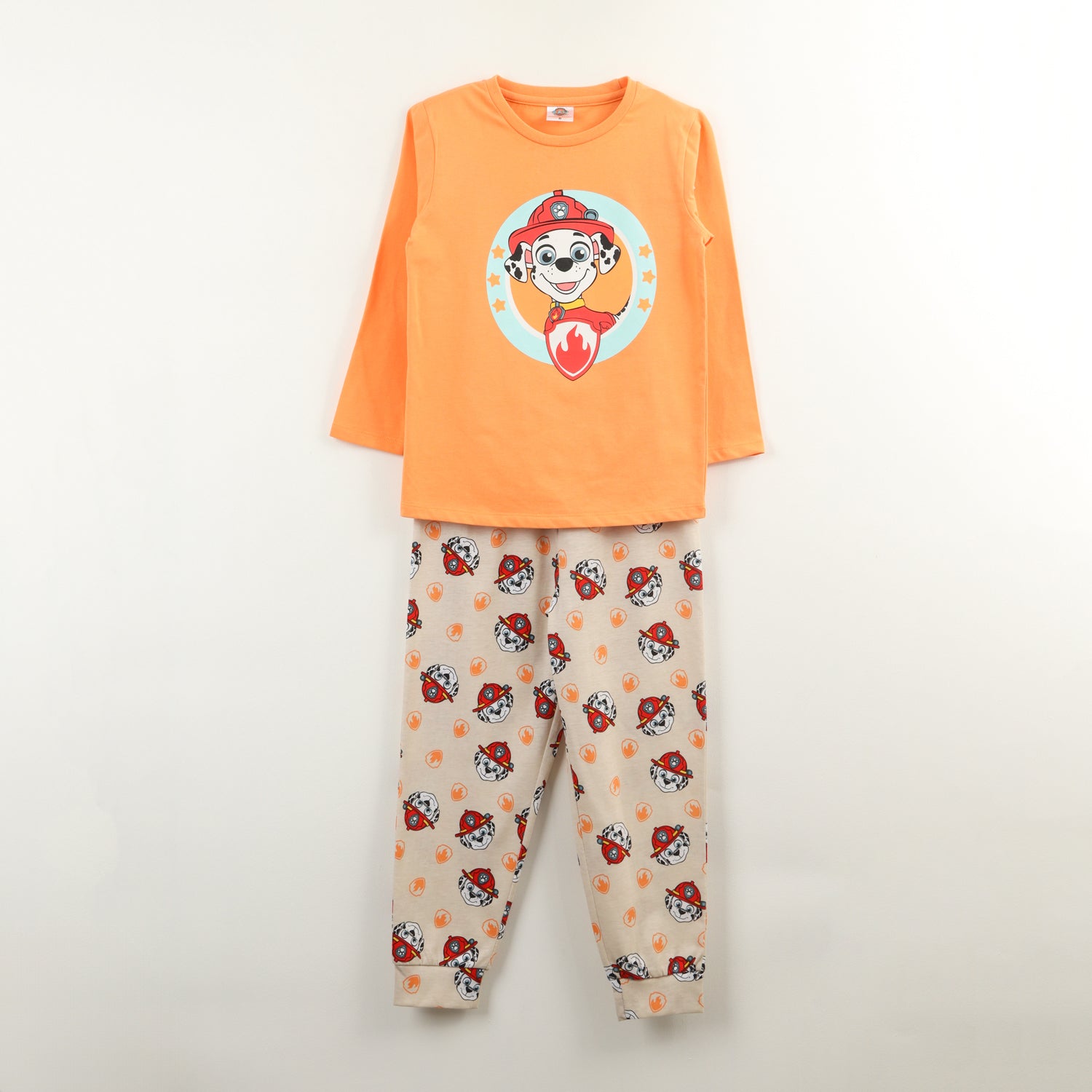 Conjunto Pijama Niño Marshal Bombero Naranjo Paw Patrol