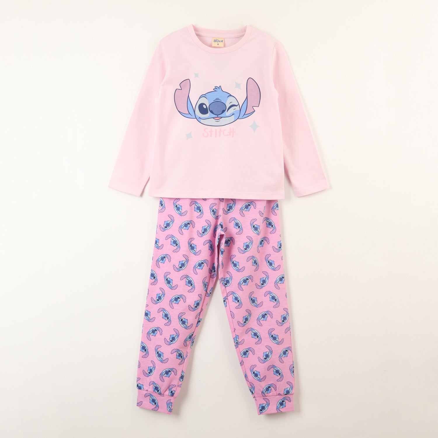 Conjunto Pijama Niña Lilo & Stitch Guiño Rosado Disney