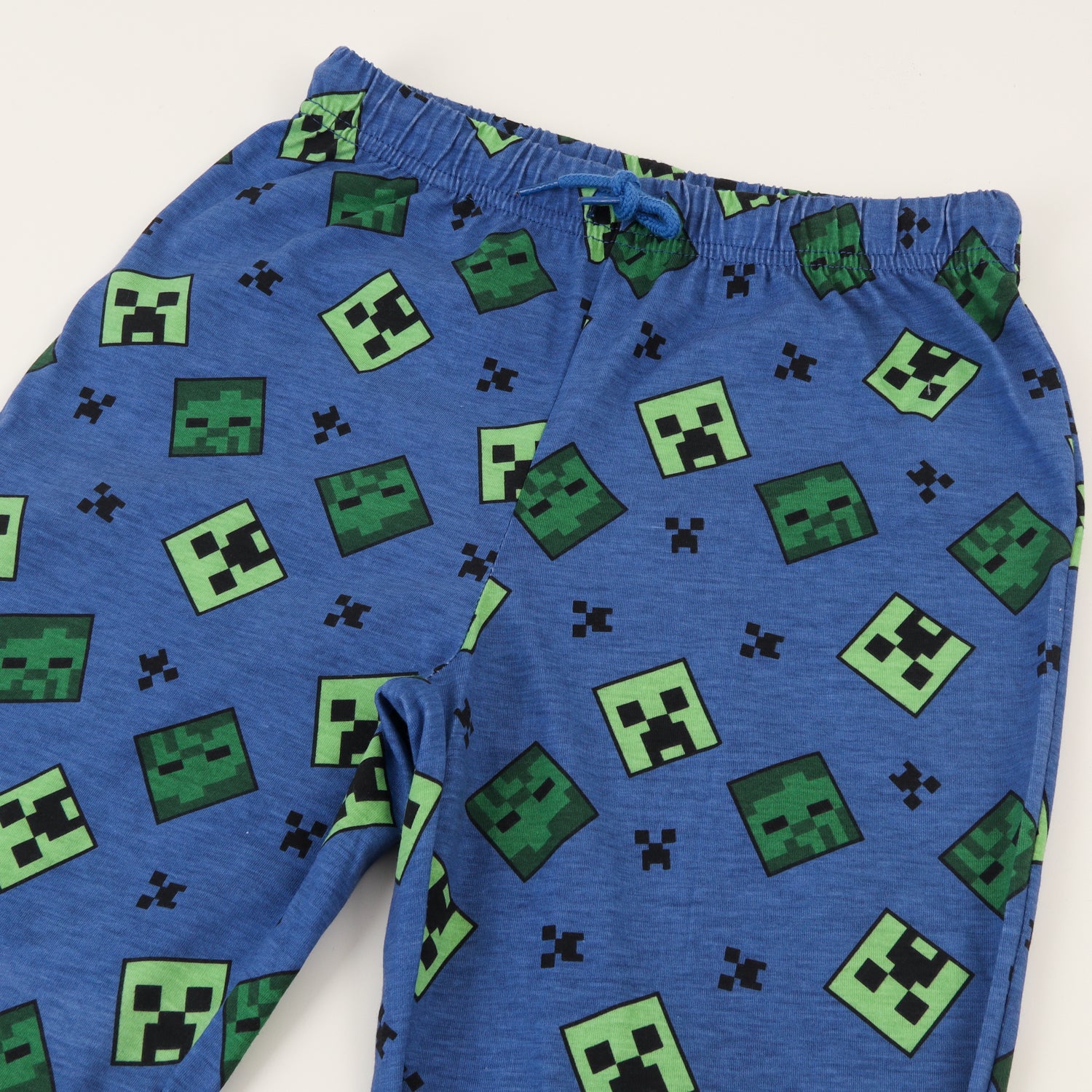 Pijama Manga Larga Niño Celeste Personajes Minecraft