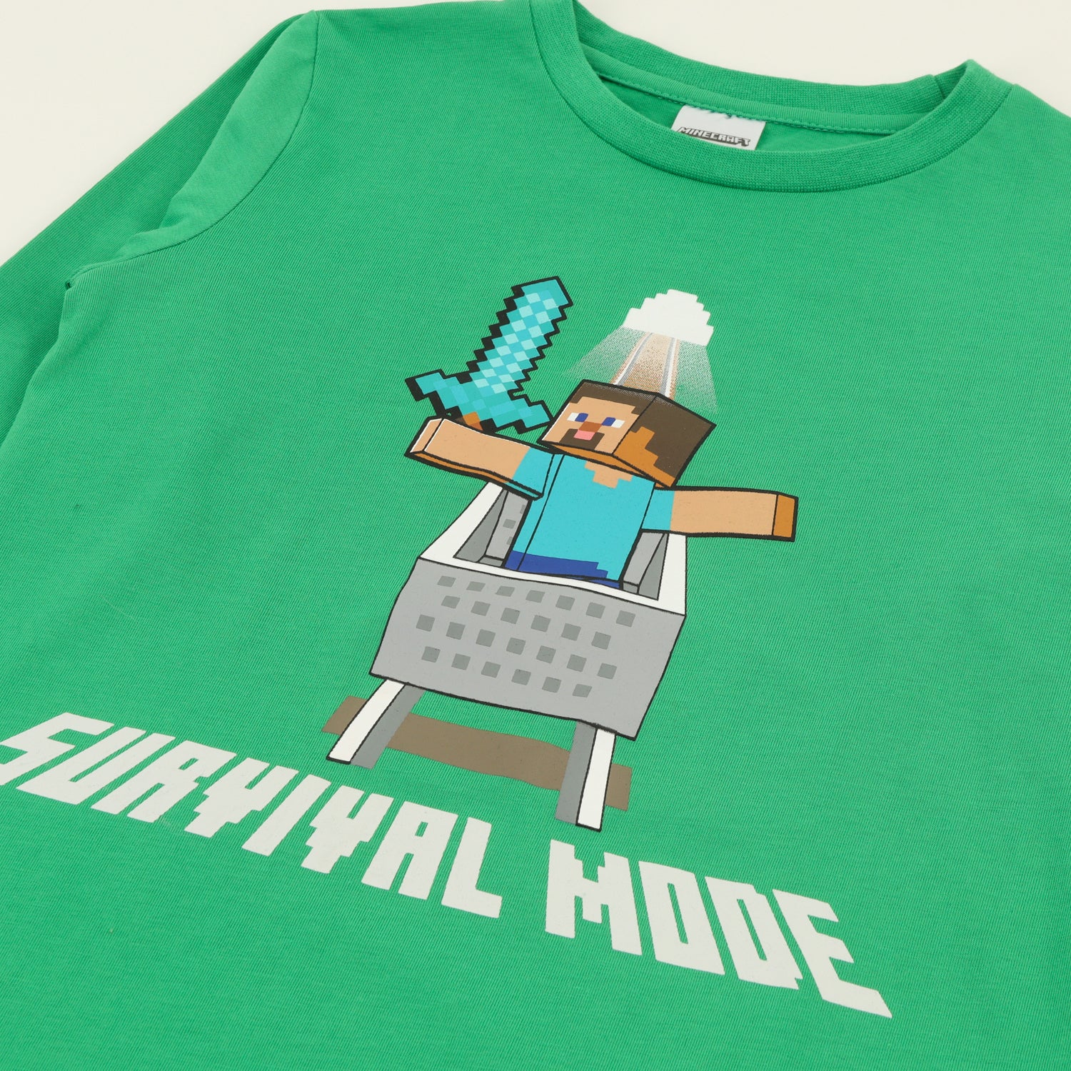 Conjunto Pijama Niño Creepers Heads Verde Minecraft