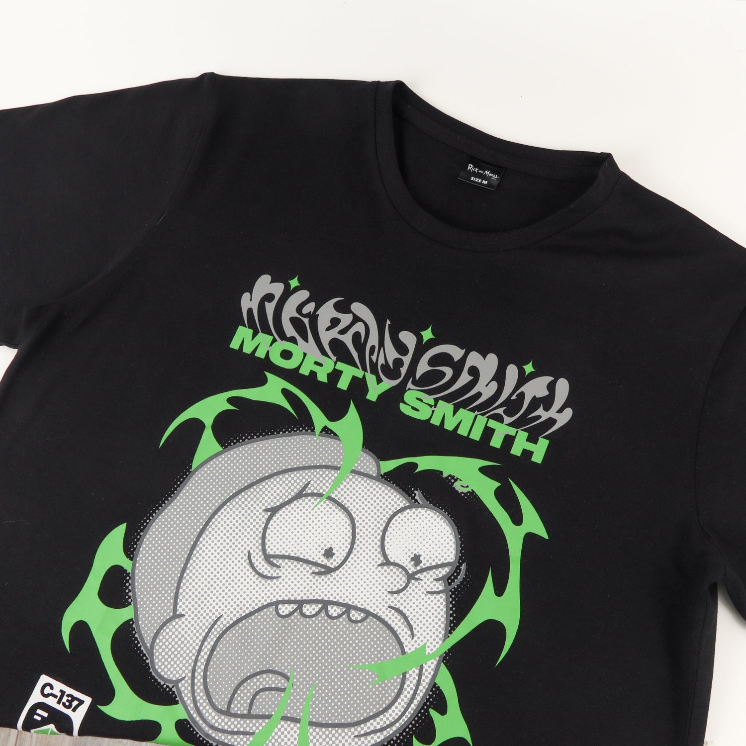 Pijama Manga Corta Hombre Negro Rick and Morty