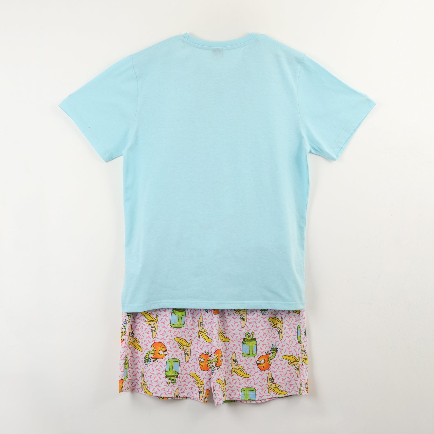 Pijama Manga Corta Hombre Celeste Banana Rick and Morty