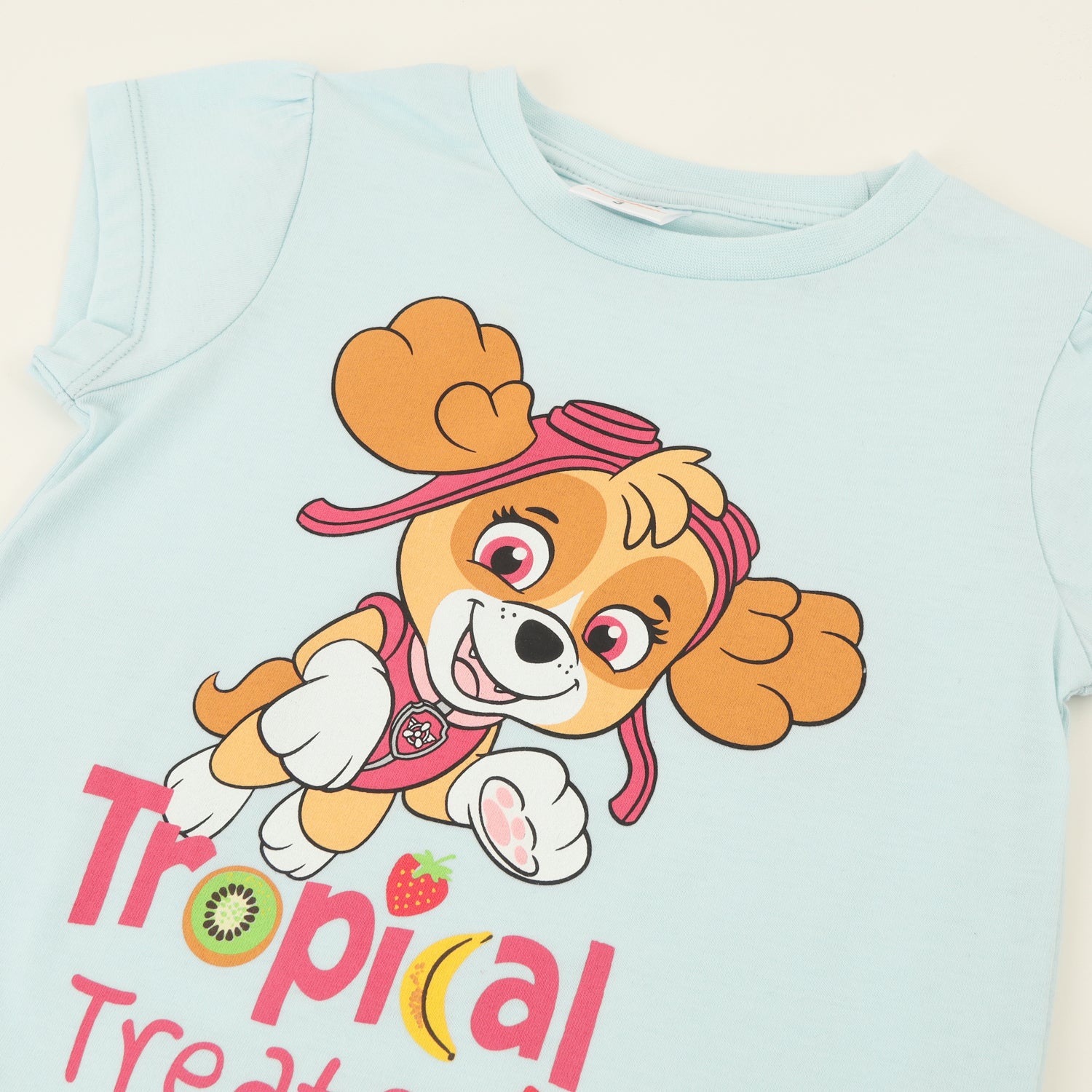 Pijama Manga Corta Niña Celeste Tropical Paw Patrol