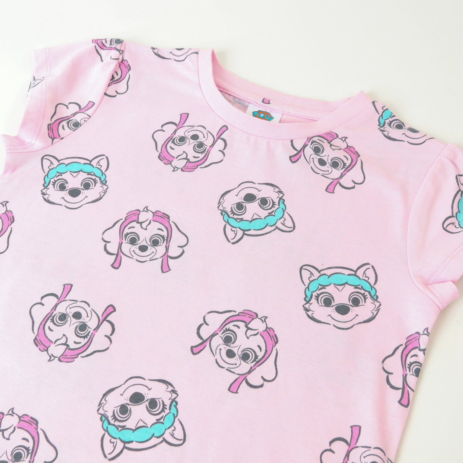 Pijama Corto Niña Rosado Full Print Skye Everest Paw Patrol