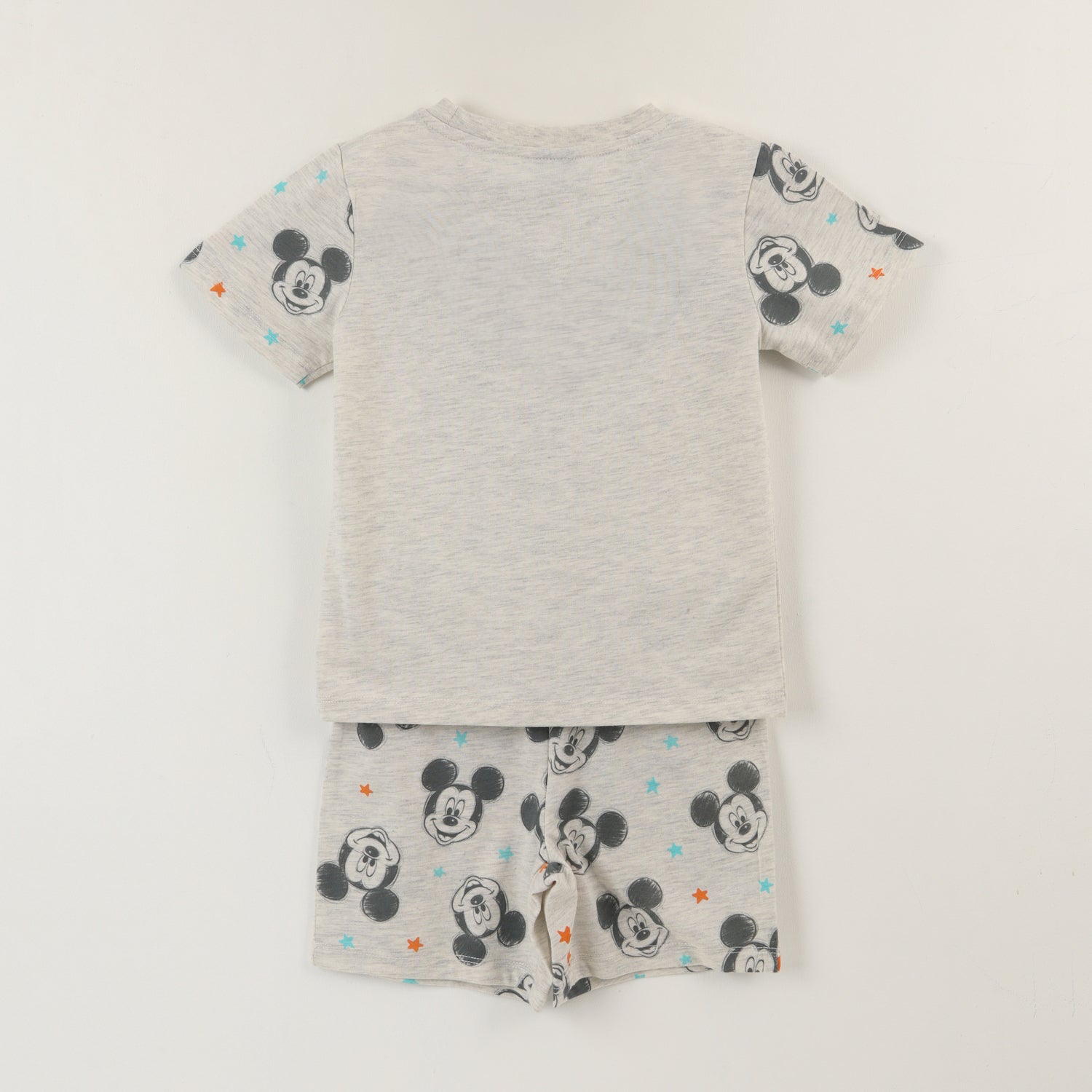 Pijama Manga Corta Niño Gris Estrellas Mickey Disney
