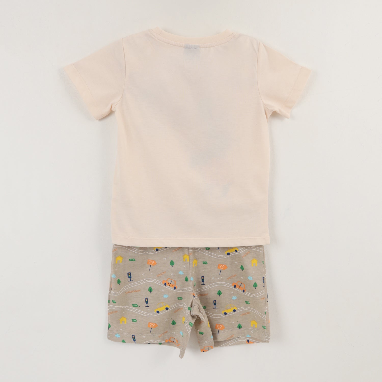 Pijama Manga Corta Niño Beige Go Mickey Disney