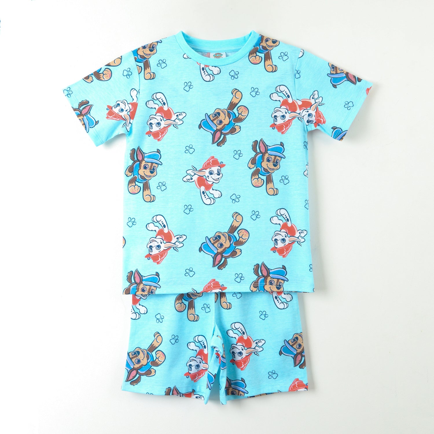 Pijama Corto Niño Celeste Print Chase Marshall Paw Patrol