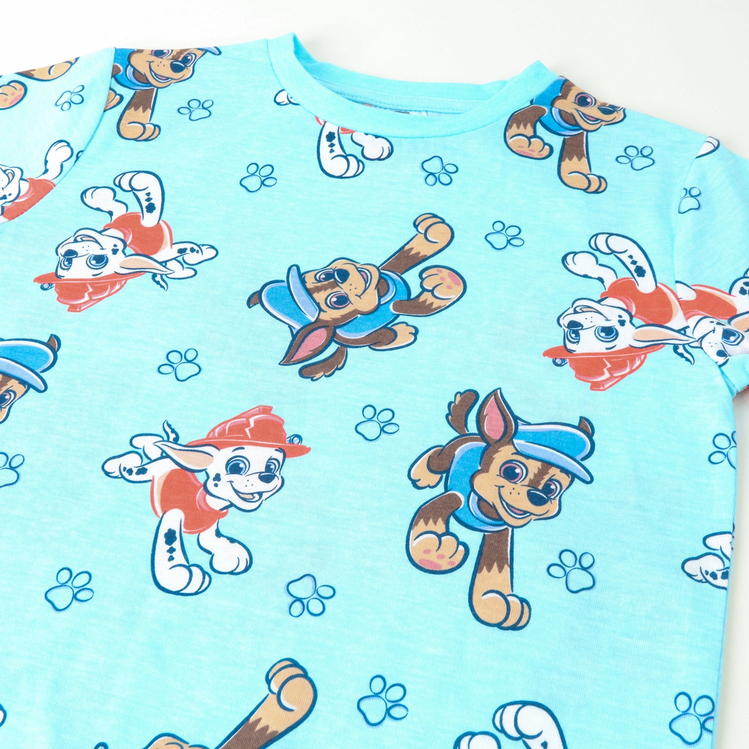Pijama Corto Niño Celeste Print Chase Marshall Paw Patrol