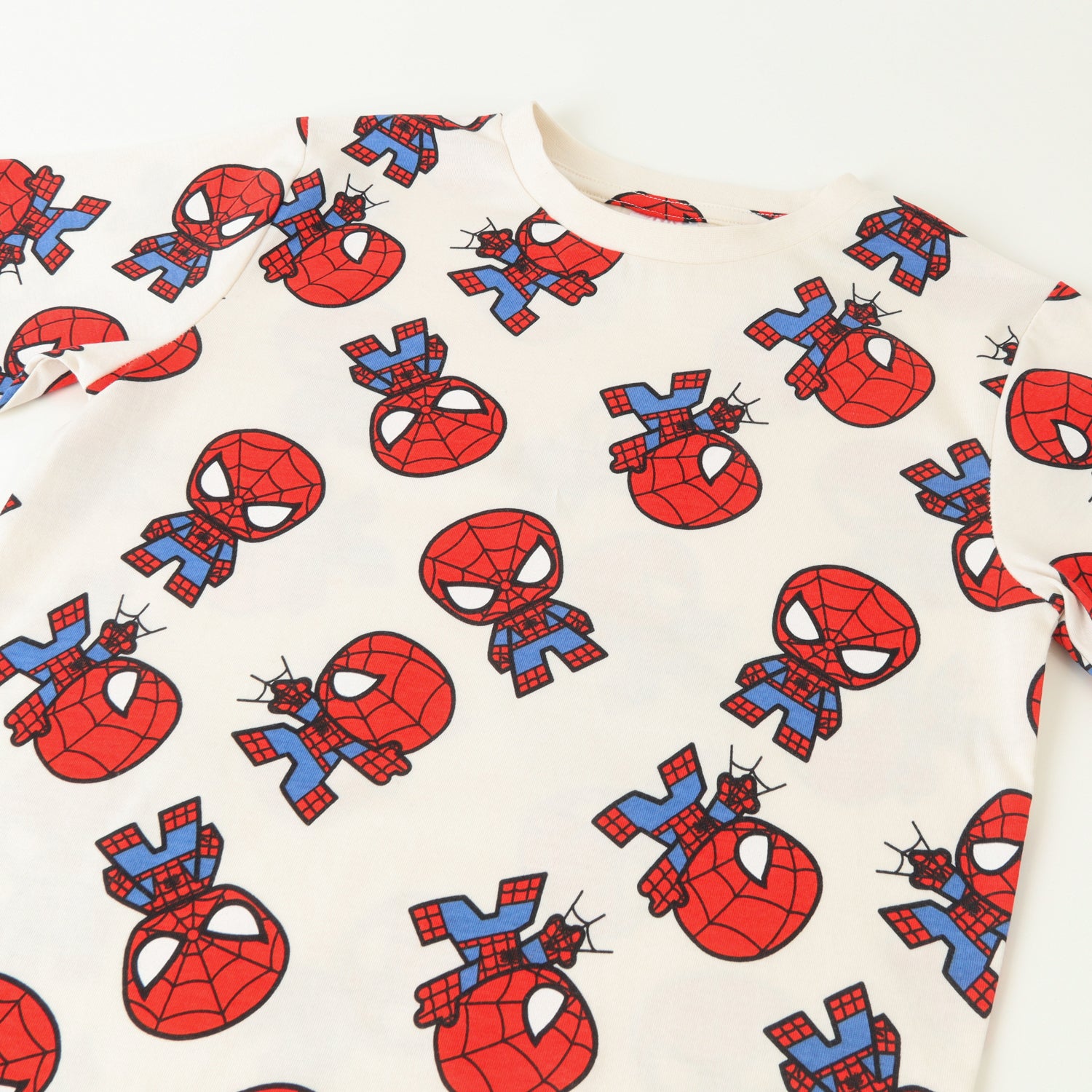 Pijama Manga Corta Niño Blanco Full Print Spiderman Marvel