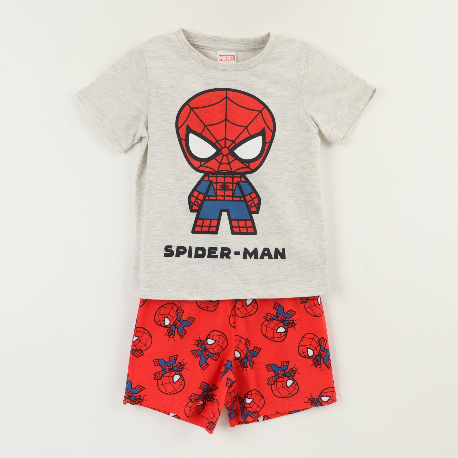 Pijama Manga Corta Niño Gris Parado Avengers Marvel