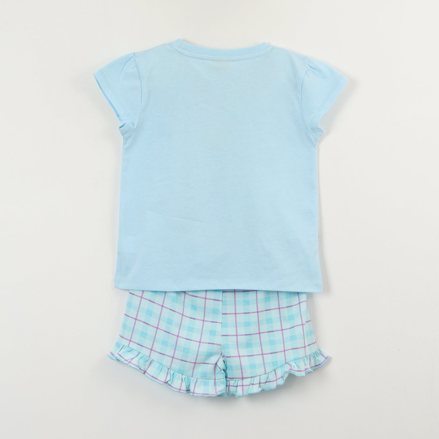 Pijama Manga Corta Niña Celeste Lilo & Stitch Disney