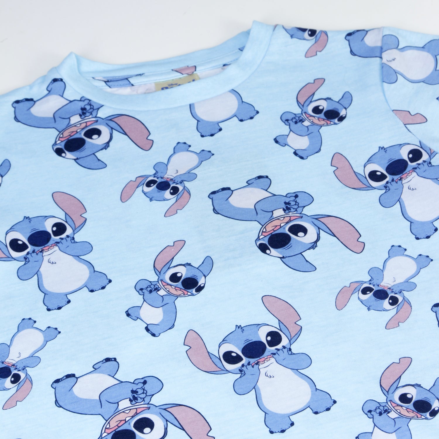Pijama Manga Corta Niño Celeste Print Lilo & Stitch Disney
