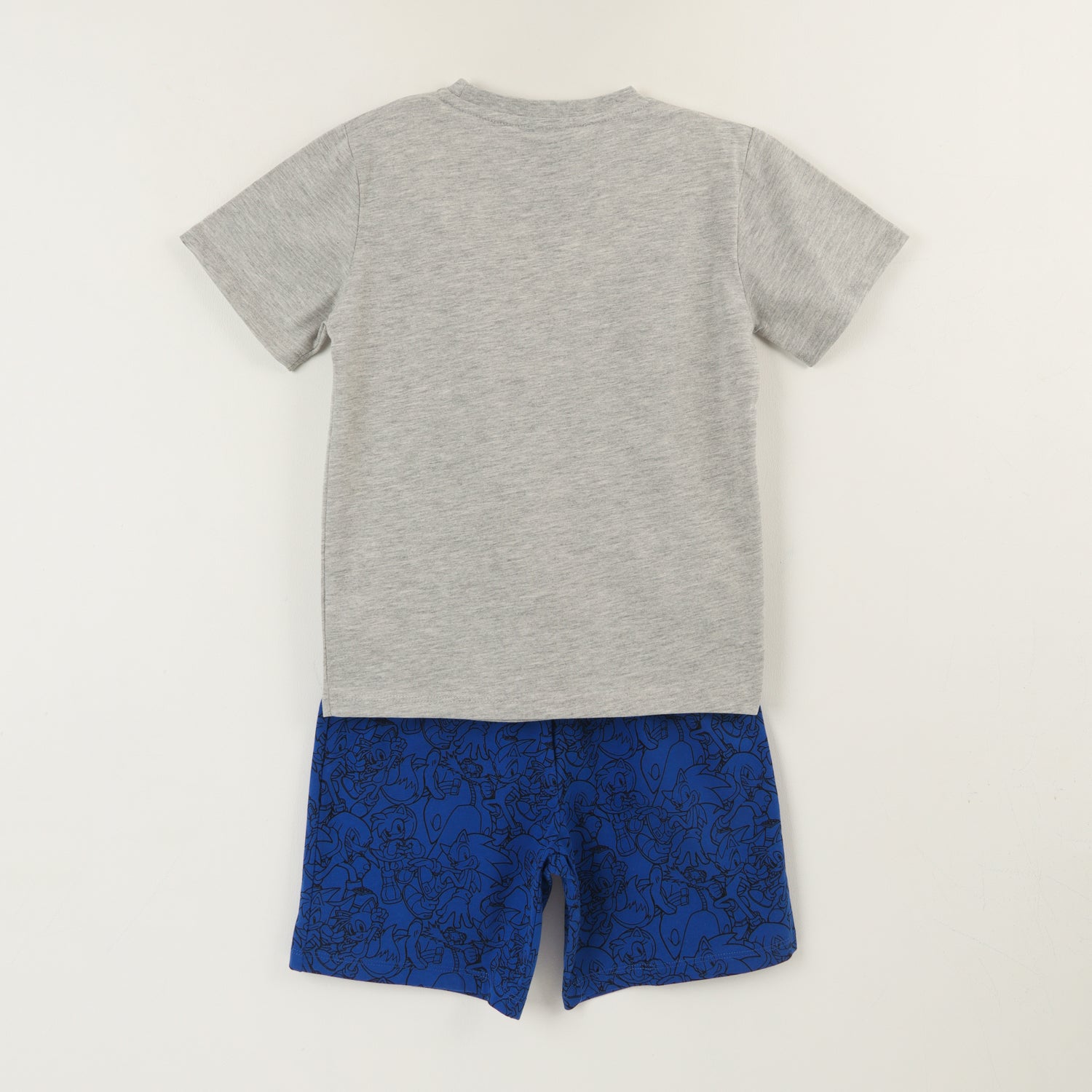 Pijama Manga Corta Niño Gris Claro Personajes Sonic