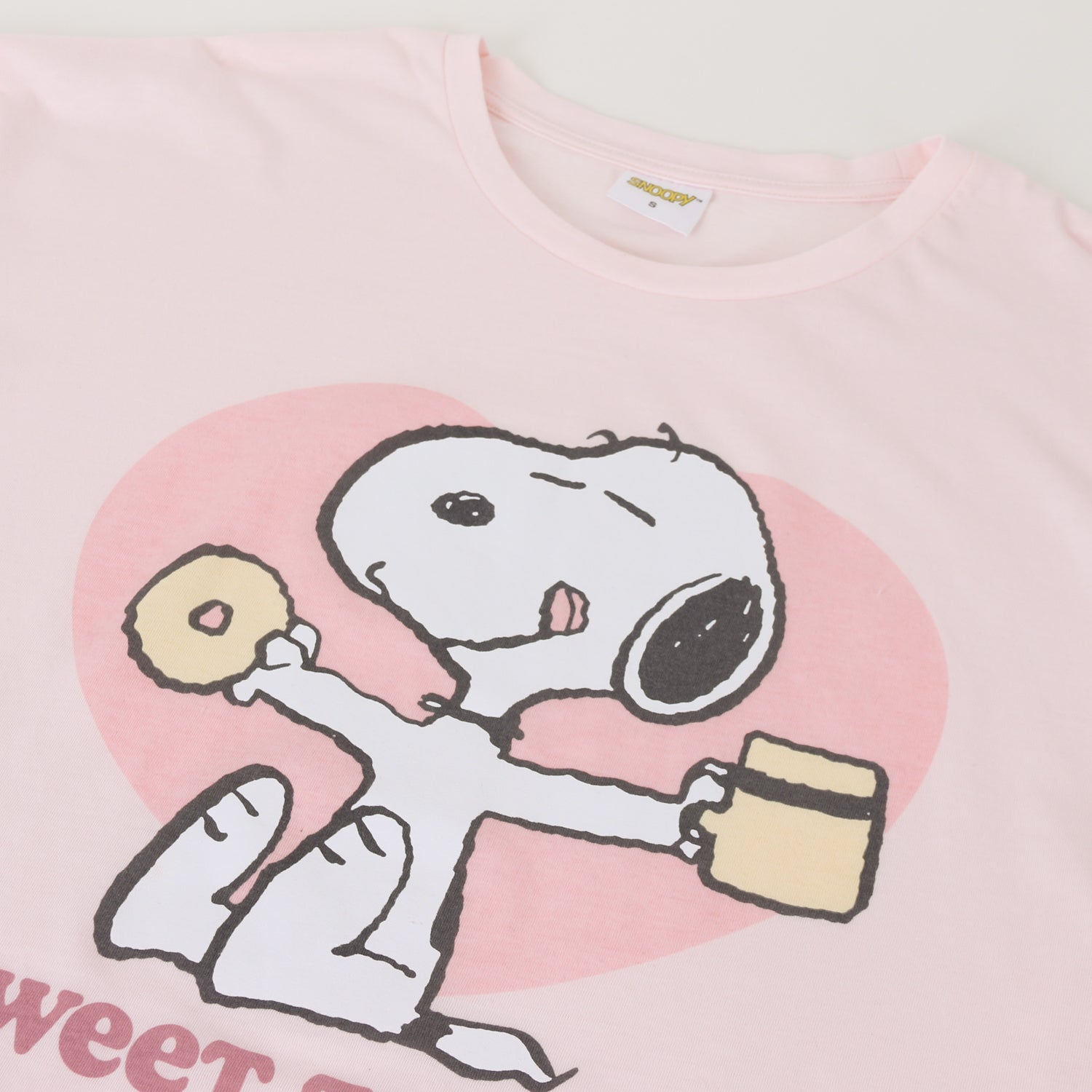 Pijama Manga Corta Mujer Rosado Sweet Snoopy