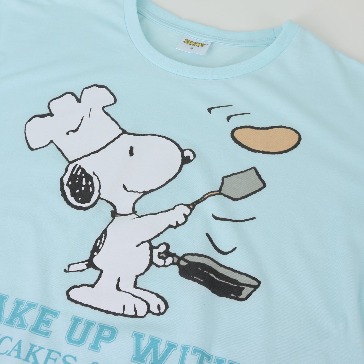 Pijama Manga Corta Mujer Celeste Cocinando Snoopy