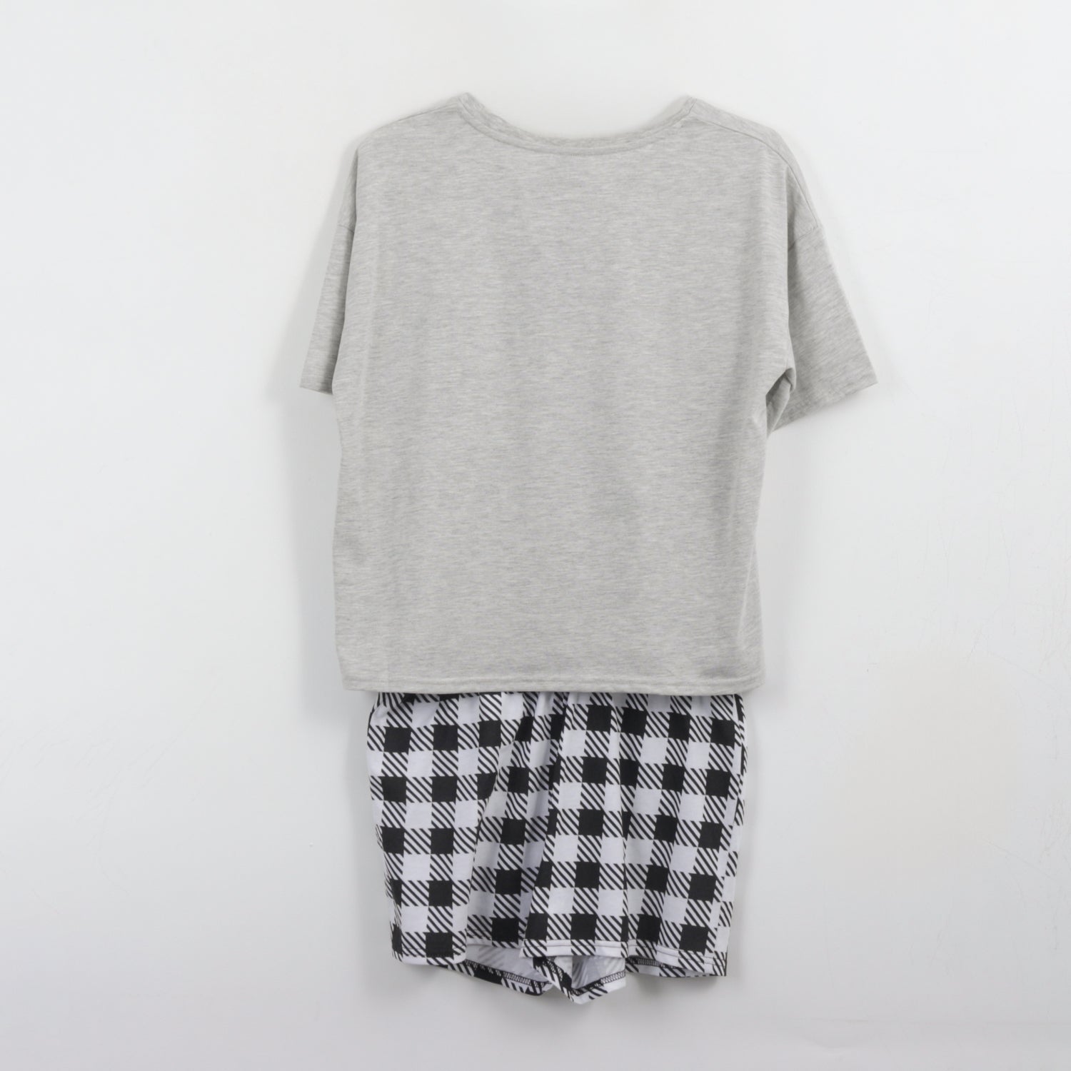 Pijama Manga Corta Mujer Gris Happy Mickey Disney