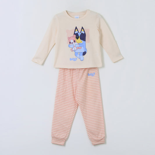 Pijama Manga Larga Niña Sleeping Blanco Bluey - Pijamas Chile | The Brands Club cl