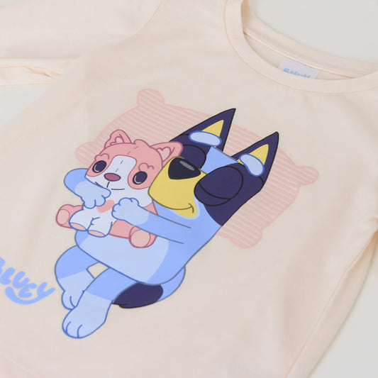 Pijama Manga Larga Niña Sleeping Blanco Bluey - Pijamas Chile | The Brands Club cl