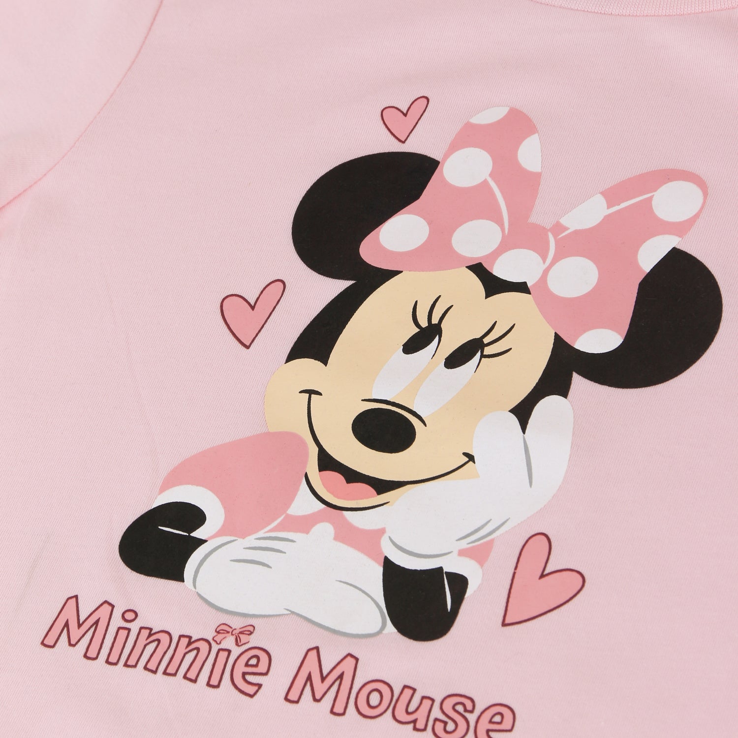 Pijama Manga Larga Niña Cinta Minnie Mouse Rosado Disney - Pijamas Chile | The Brands Club cl